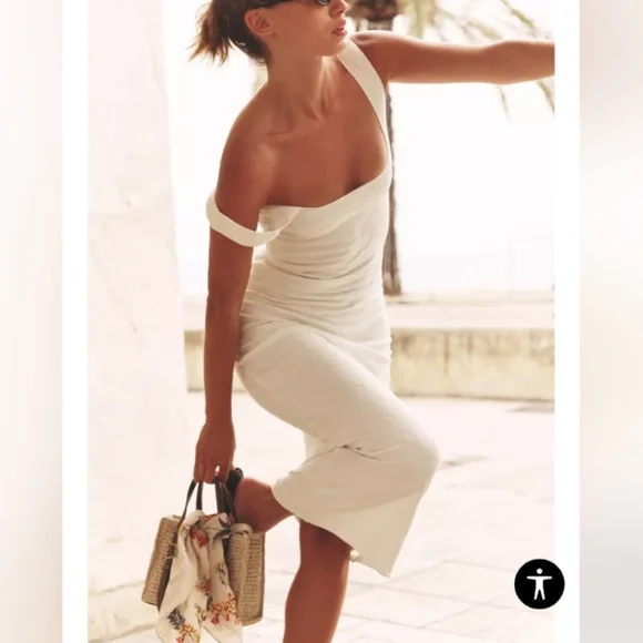 Zara Strech Square Neck Dress - Picture 3 of 7